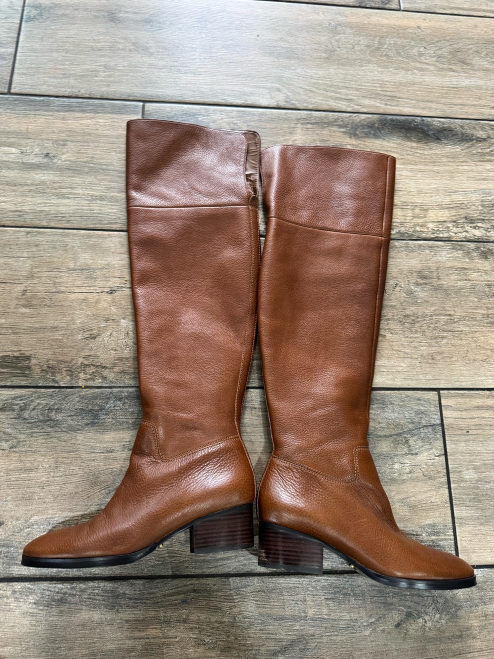 Ralph Lauren Tall Brown Leather Riding Boots